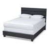 Baxton Studio Ansa Dark Grey Upholstered King Size Bed 159-9761